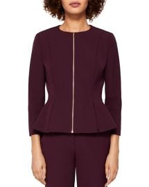 Ted Baker Suria Peplum Zip Front Jacket at Bloomingdales